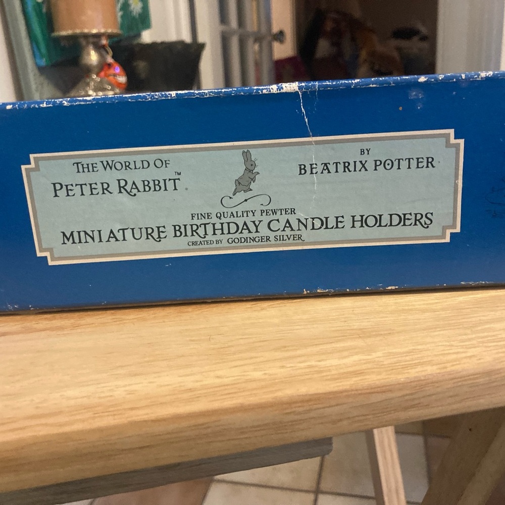 Pewter Peter Rabbit Minature Character Candle Holders(6)